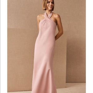 BHLDN Ruby Satin Charmeuse Dress Bridesmaid Dress in dusty rose